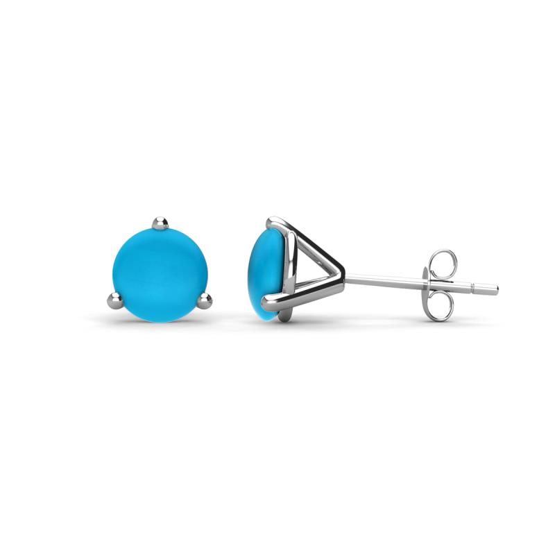 Pema 5mm (0.72 ctw) Turquoise Martini Solitaire Stud Earrings 