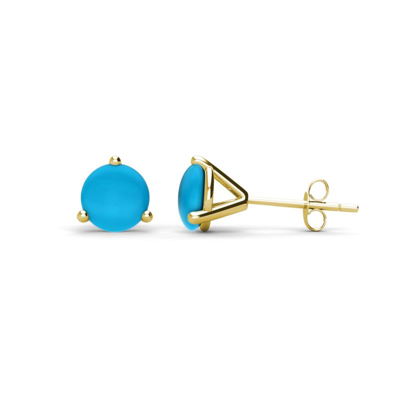 Pema 5mm (0.72 ctw) Turquoise Martini Solitaire Stud Earrings 