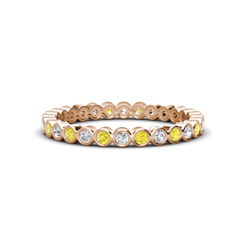 Zhuri 2.00 mm Yellow and White Diamond Eternity Band 