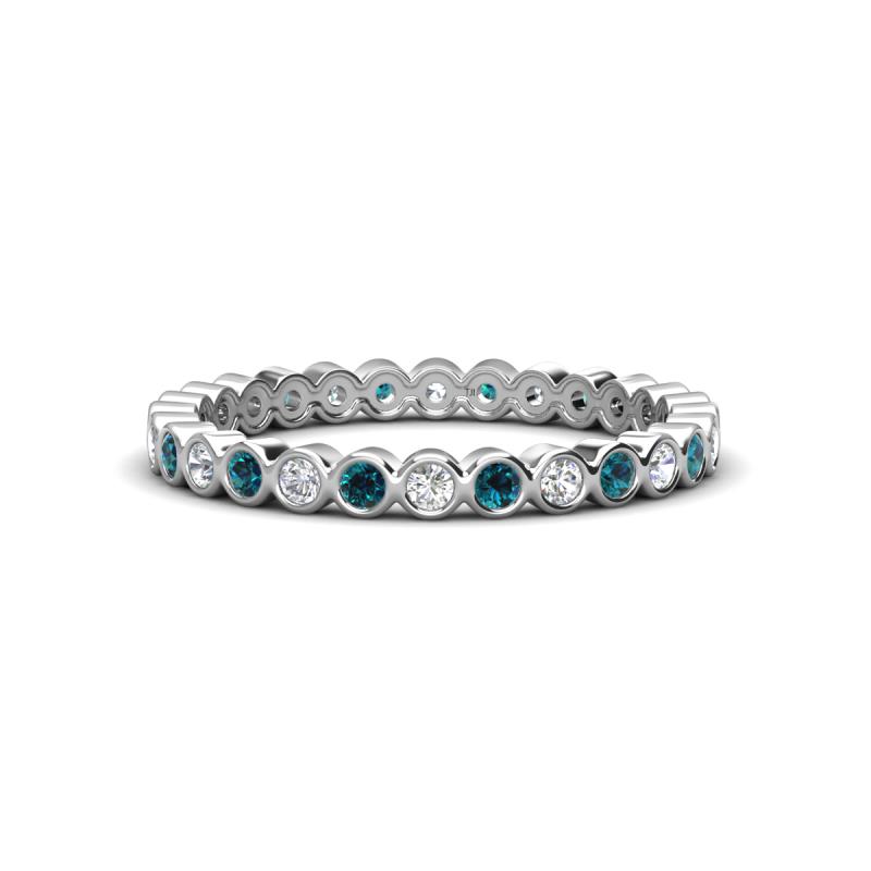 Zhuri 2.00 mm Blue and White Diamond Eternity Band 