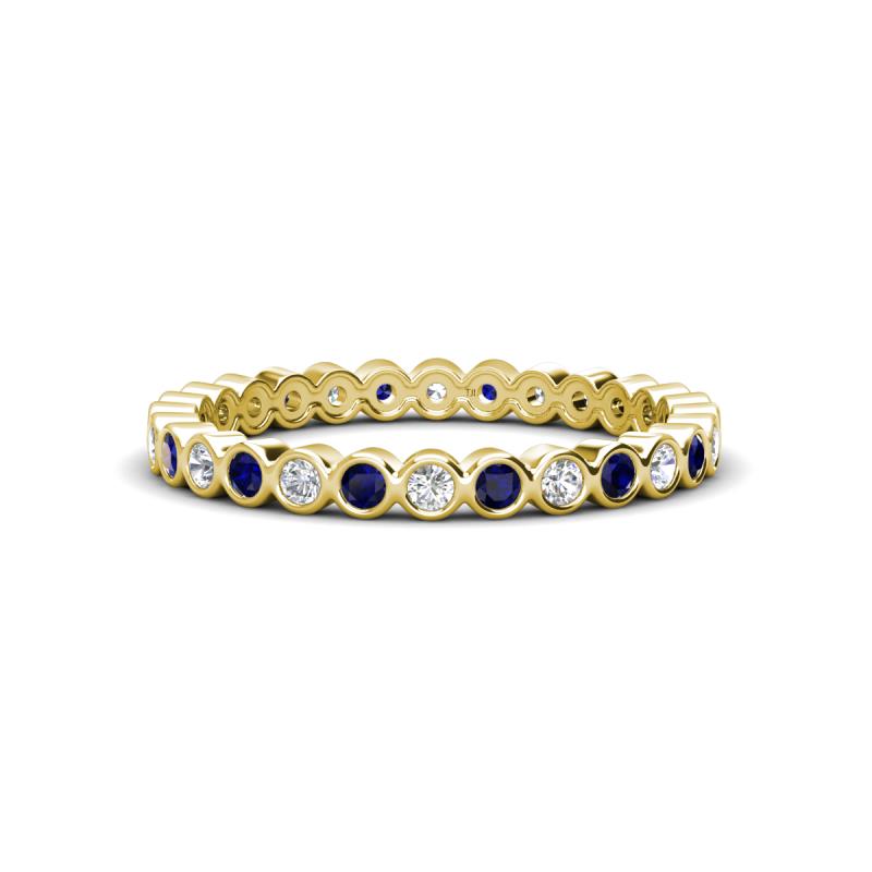 Zhuri 2.00 mm Blue Sapphire and Diamond Eternity Band 