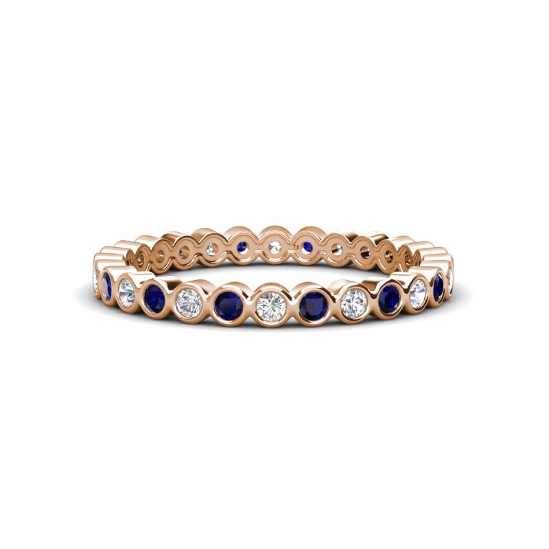 Zhuri 2.00 mm Blue Sapphire and Diamond Eternity Band 