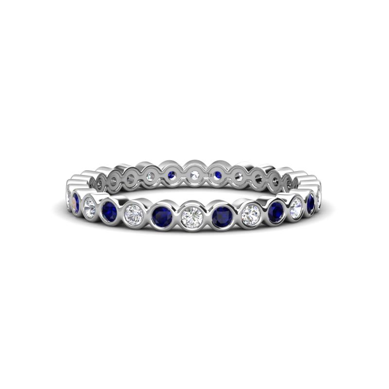 Zhuri 2.00 mm Blue Sapphire and Diamond Eternity Band 