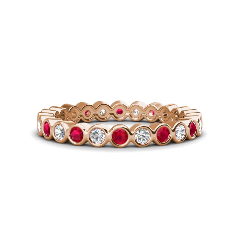 Zhuri 2.40 mm Ruby and Diamond Eternity Band 