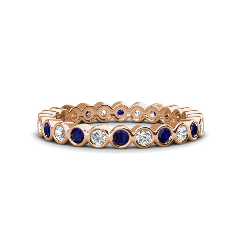 Zhuri 2.40 mm Blue Sapphire and Diamond Eternity Band 