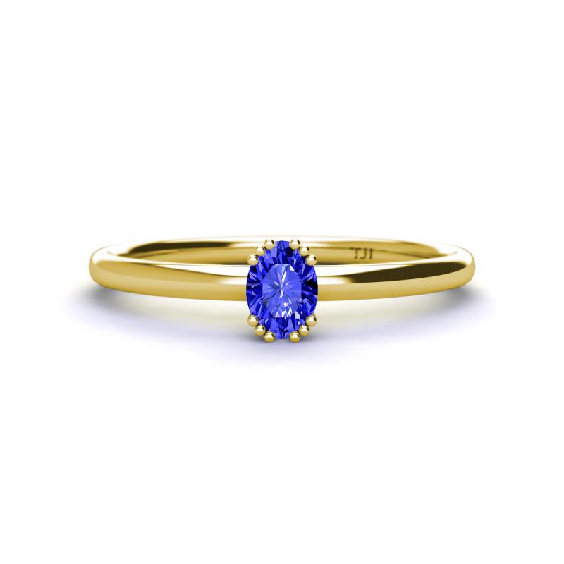 Orla Oval Cut Tanzanite Solitaire Engagement Ring 