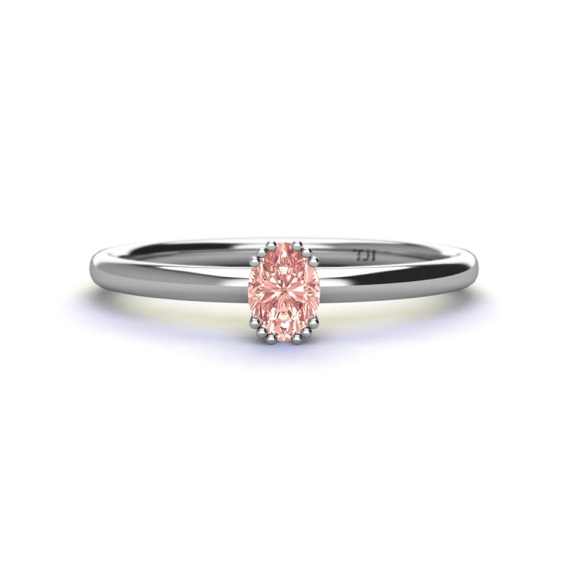 Orla Oval Cut Morganite Solitaire Engagement Ring 