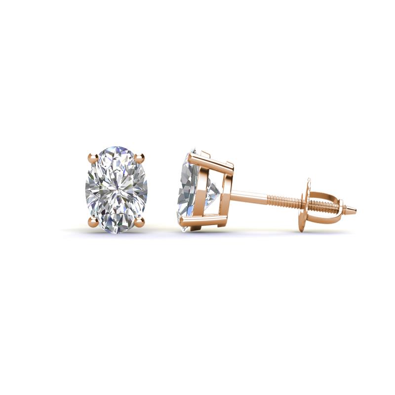 Alina Oval Cut IGI Certified Lab Grown Diamond (7x5mm) Solitaire Stud Earrings 