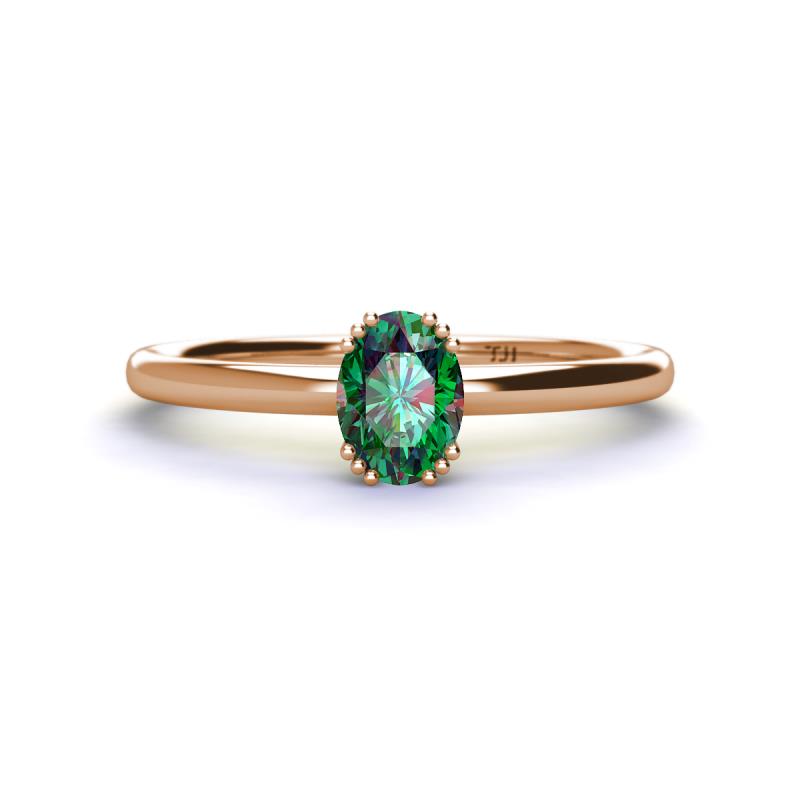 Orla Oval Cut Lab Created Alexandrite Solitaire Engagement Ring 