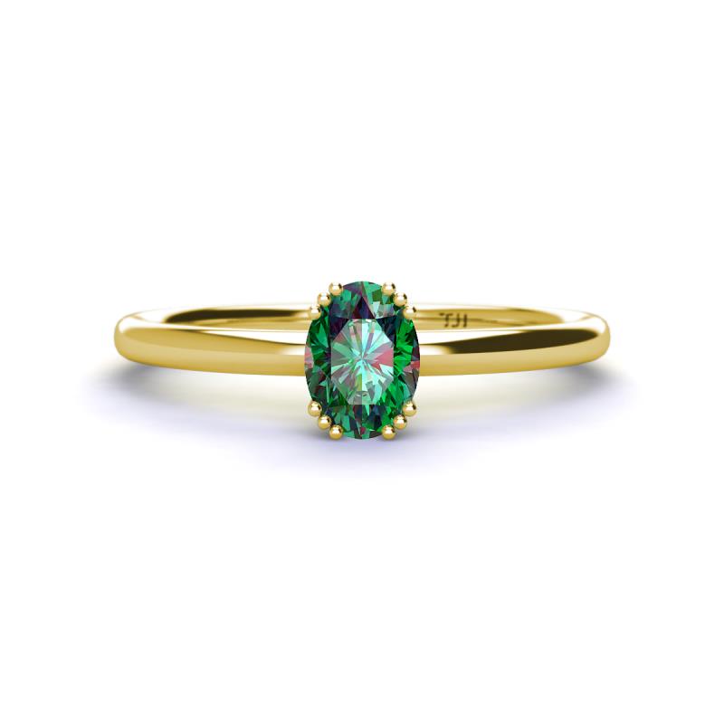 Orla Oval Cut Lab Created Alexandrite Solitaire Engagement Ring 