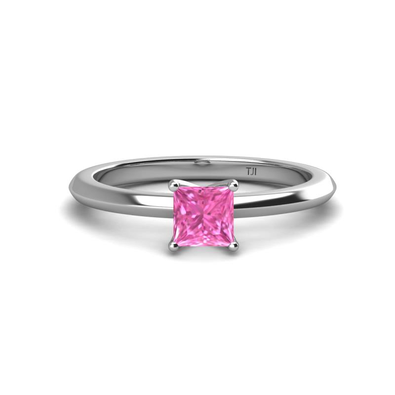 Zelda Princess Cut 5.5mm Pink Sapphire Solitaire Engagement Ring 