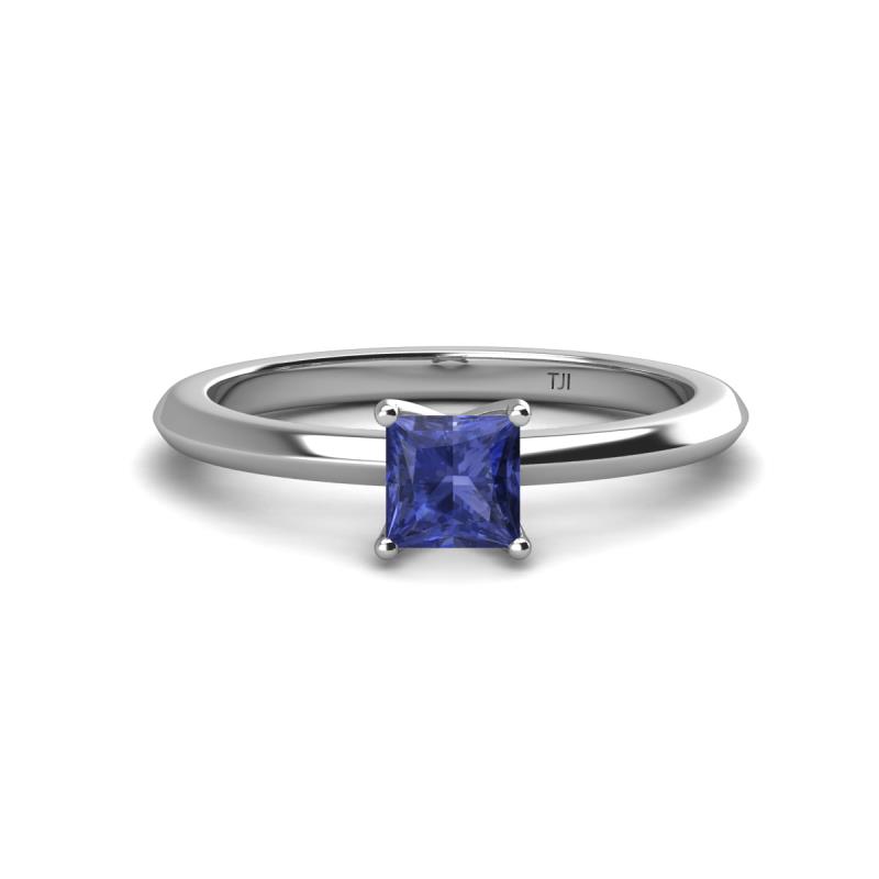 Zelda Princess Cut 5.5mm Iolite Solitaire Engagement Ring 