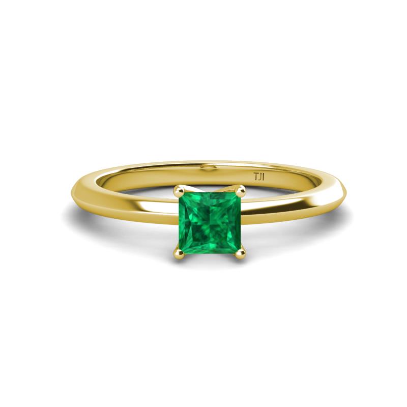 Zelda Princess Cut 5.5mm Emerald Solitaire Engagement Ring 