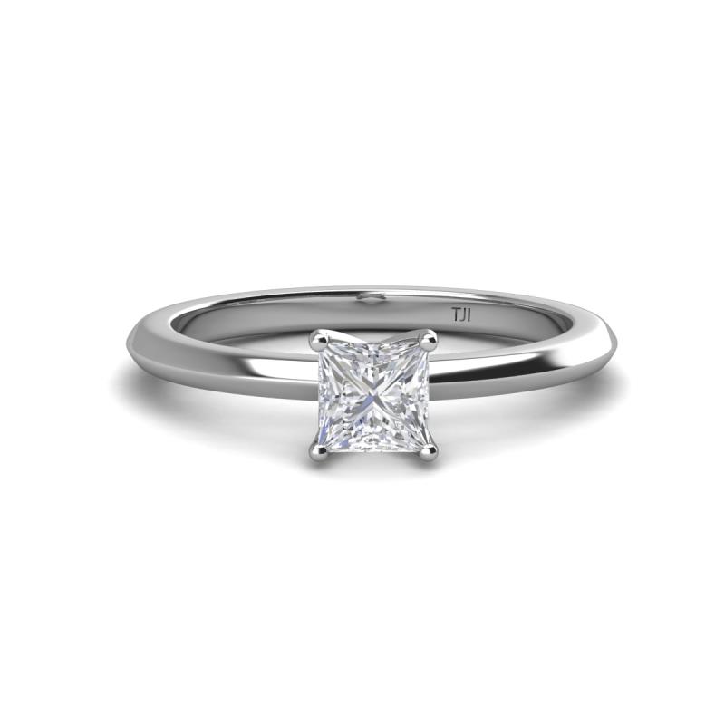 Zelda Princess Cut 5.5mm White Sapphire Solitaire Engagement Ring 