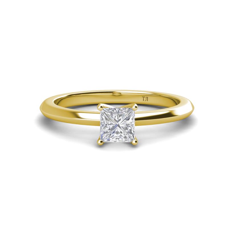 Zelda Princess Cut 5.5mm White Sapphire Solitaire Engagement Ring 