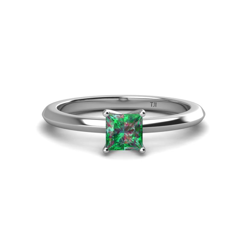 Zelda Princess Cut 5.5mm Lab Created Alexandrite Solitaire Engagement Ring 