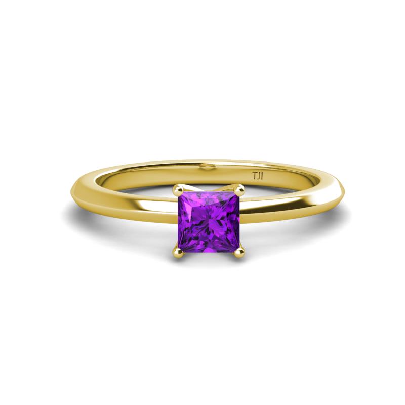 Zelda Princess Cut 5.5mm Amethyst Solitaire Engagement Ring 