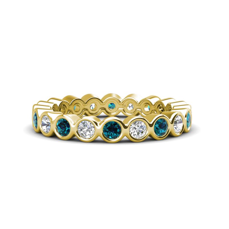 Zhuri 2.70 mm Blue and White Diamond Eternity Band 