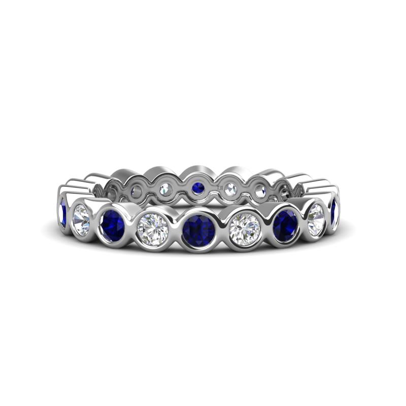 Zhuri 2.70 mm Blue Sapphire and Diamond Eternity Band 