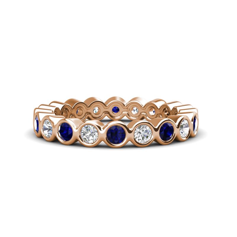 Zhuri 2.70 mm Blue Sapphire and Lab Grown Diamond Eternity Band 