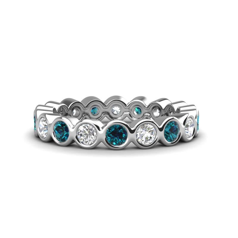 Zhuri 3.00 mm Blue and White Diamond Eternity Band 