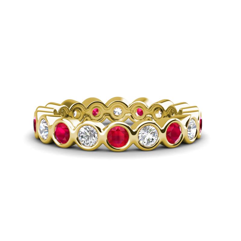 Zhuri 3.00 mm Ruby and Diamond Eternity Band 