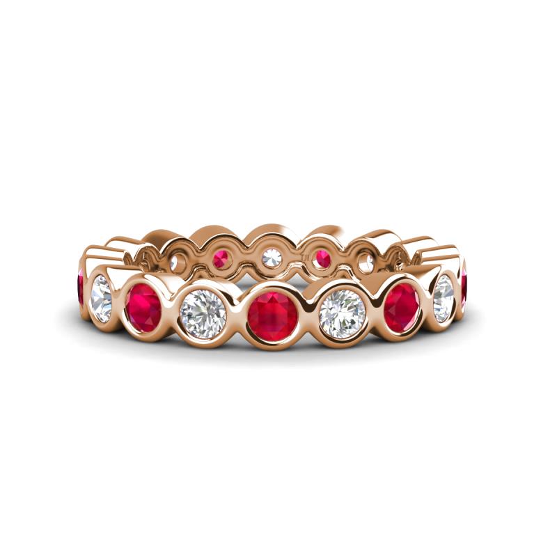 Zhuri 3.00 mm Ruby and Lab Grown Diamond Eternity Band 