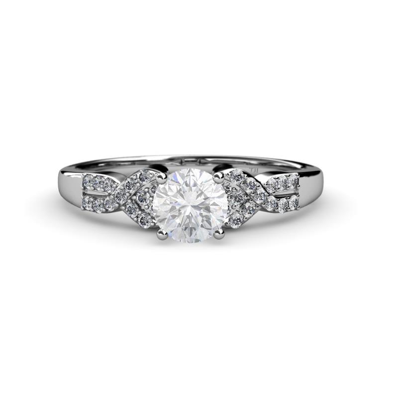 Serene White Sapphire and Diamond Bridal Set Ring 