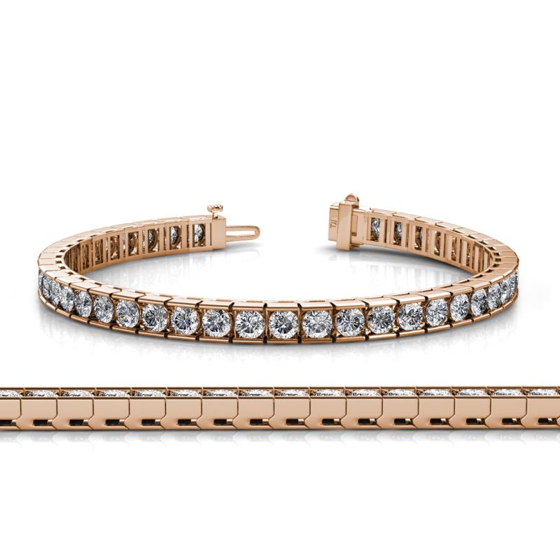 Abril 3.80 mm Round Diamond Eternity Tennis Bracelet 