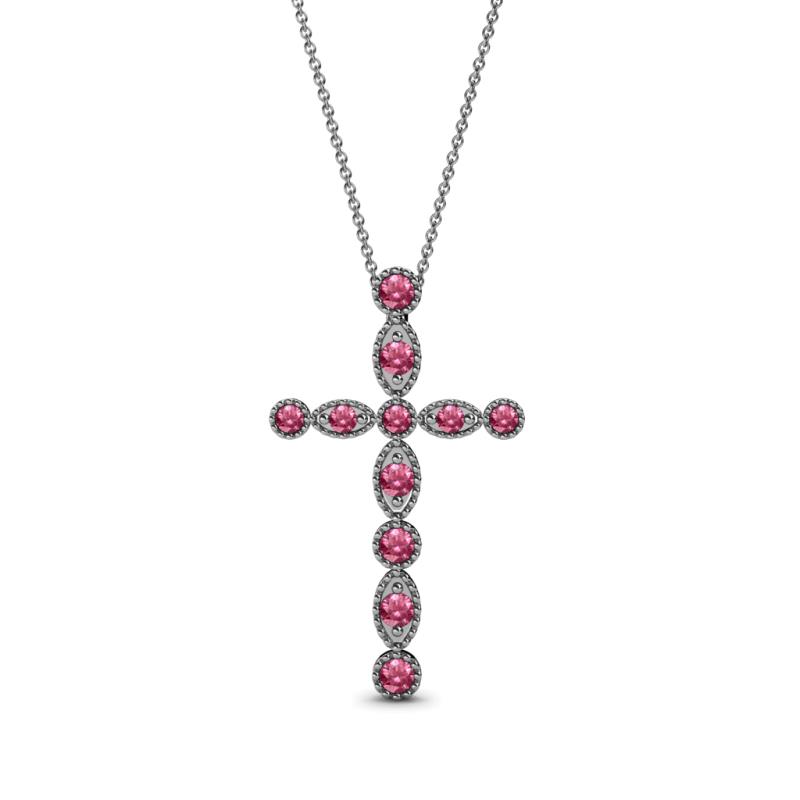 Abha Petite Pink Tourmaline Cross Pendant 