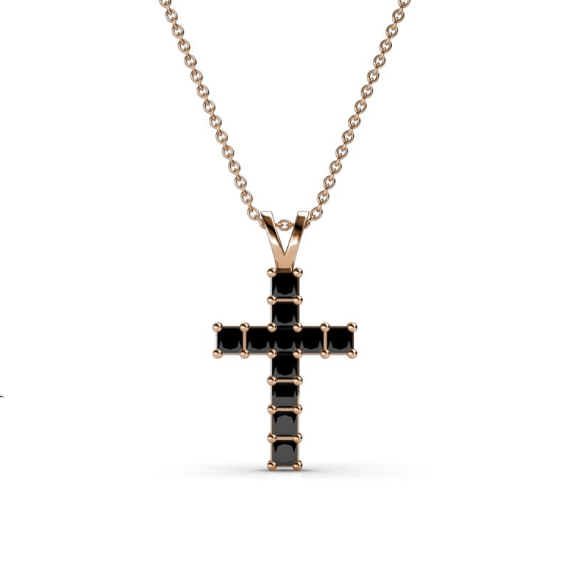 Ethel Black Diamond Cross Pendant 