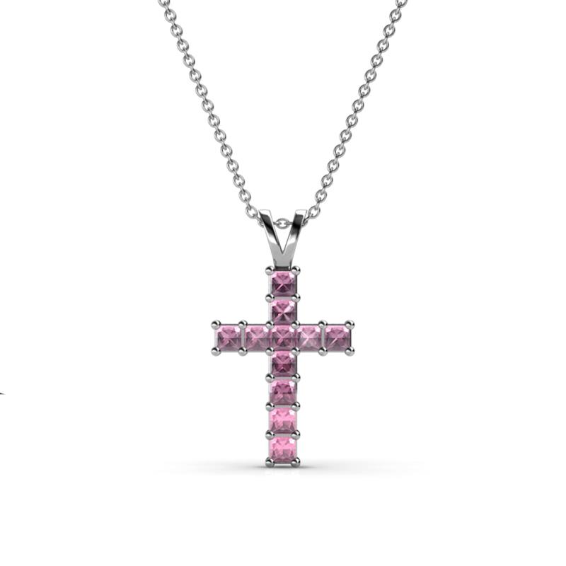 Ethel Pink Tourmaline Cross Pendant 