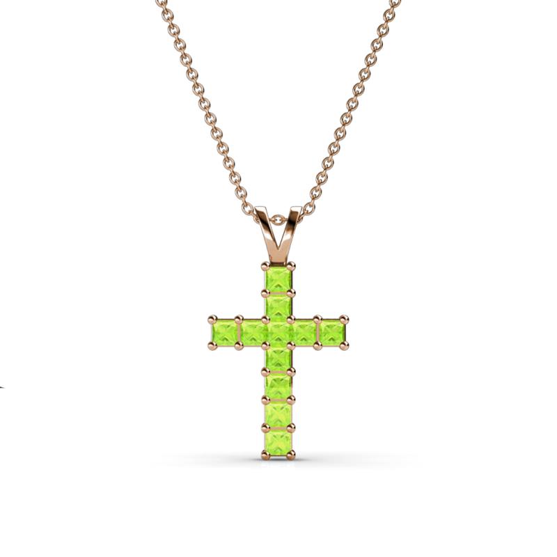 Ethel Peridot Cross Pendant 