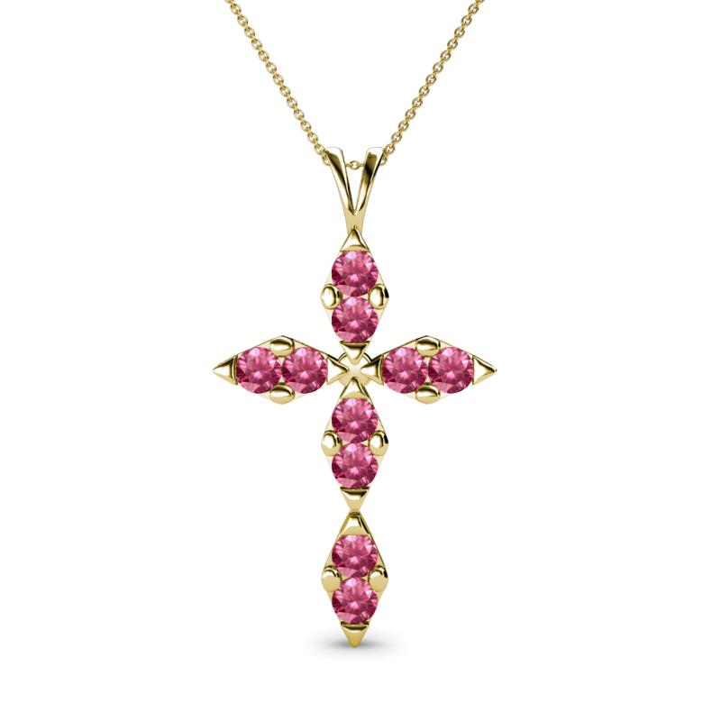 Ife Petite Pink Tourmaline Cross Pendant 