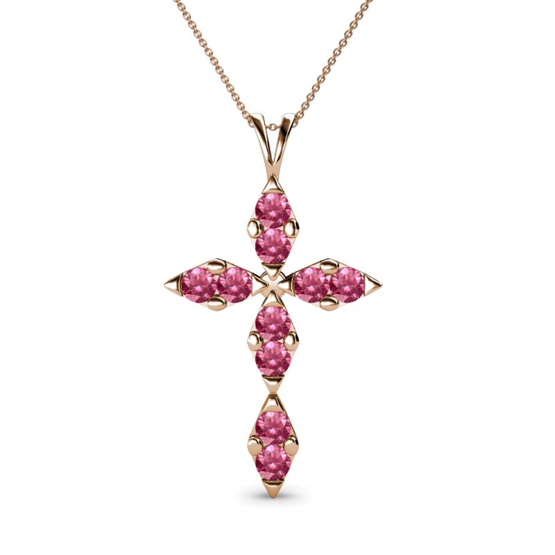 Ife Petite Pink Tourmaline Cross Pendant 