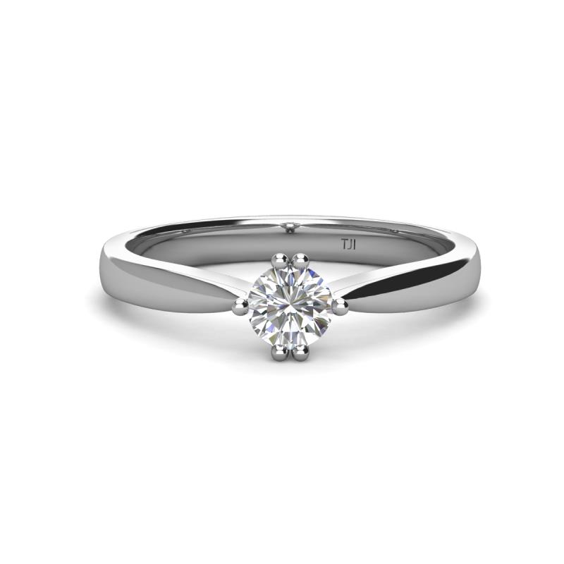 Isla 5.00 mm Round Forever One Moissanite Solitaire Engagement Ring  