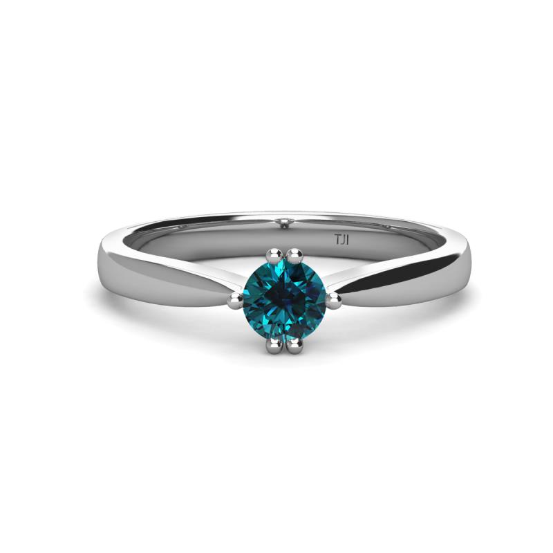 Isla 5.00 mm Round  Blue Diamond Solitaire Engagement Ring  