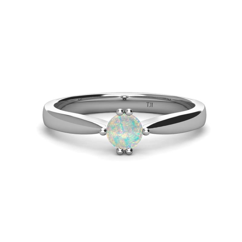 Isla 5.00 mm Round  Opal Solitaire Engagement Ring  