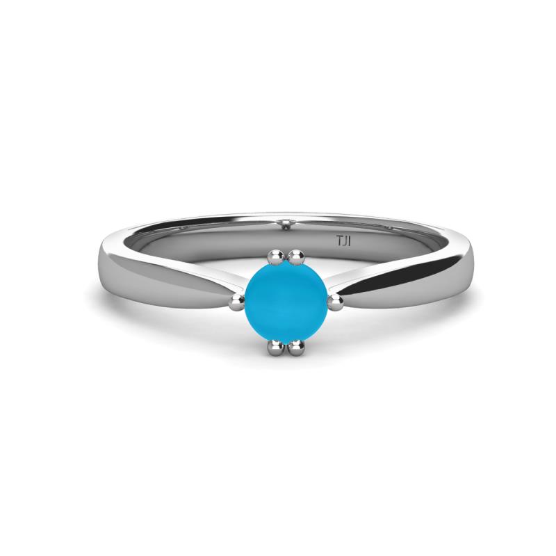 Isla 5.00 mm Round  Turquoise Solitaire Engagement Ring  