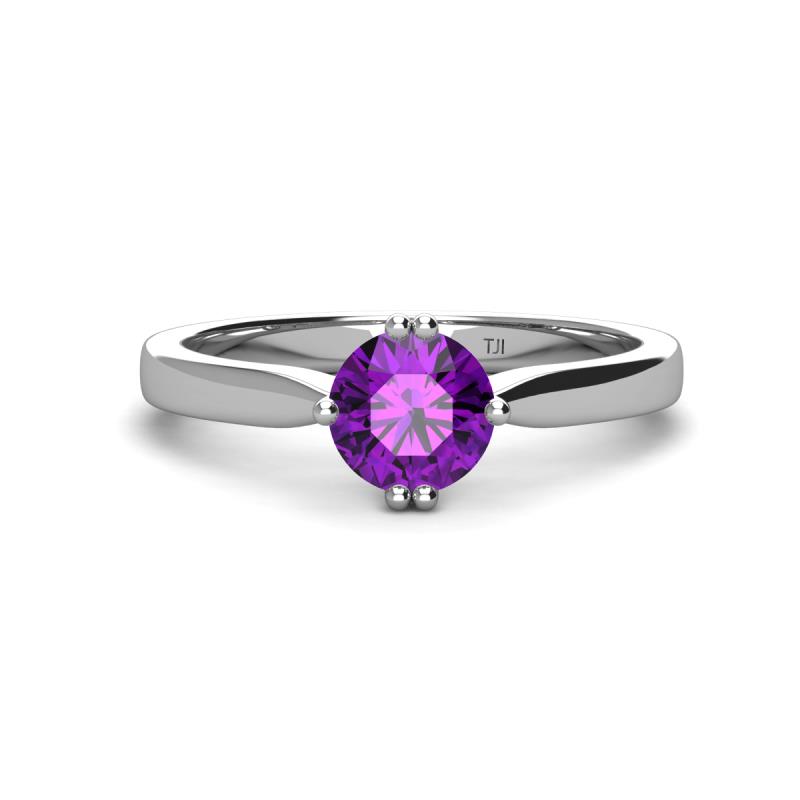 Isla 6.50 mm Round Amethyst Solitaire Engagement Ring  