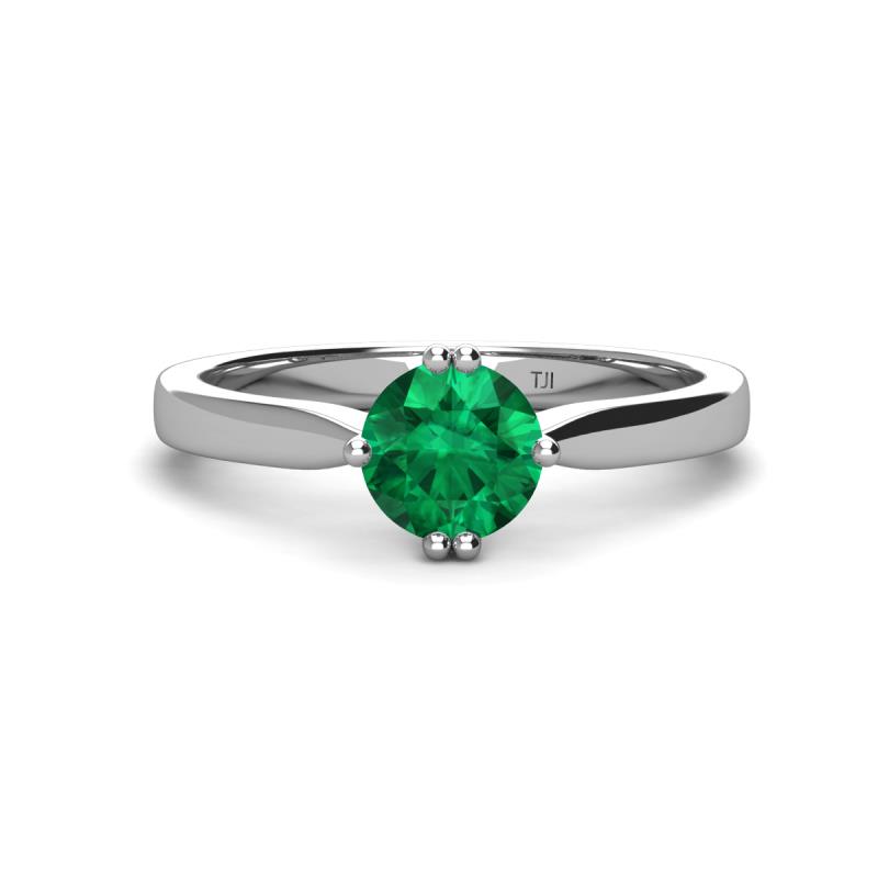 Isla 6.00 mm Round Emerald Solitaire Engagement Ring  