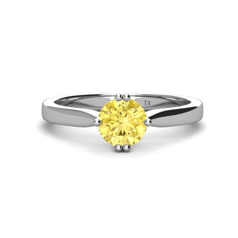Isla 6.00 mm Round Yellow Sapphire Solitaire Engagement Ring  
