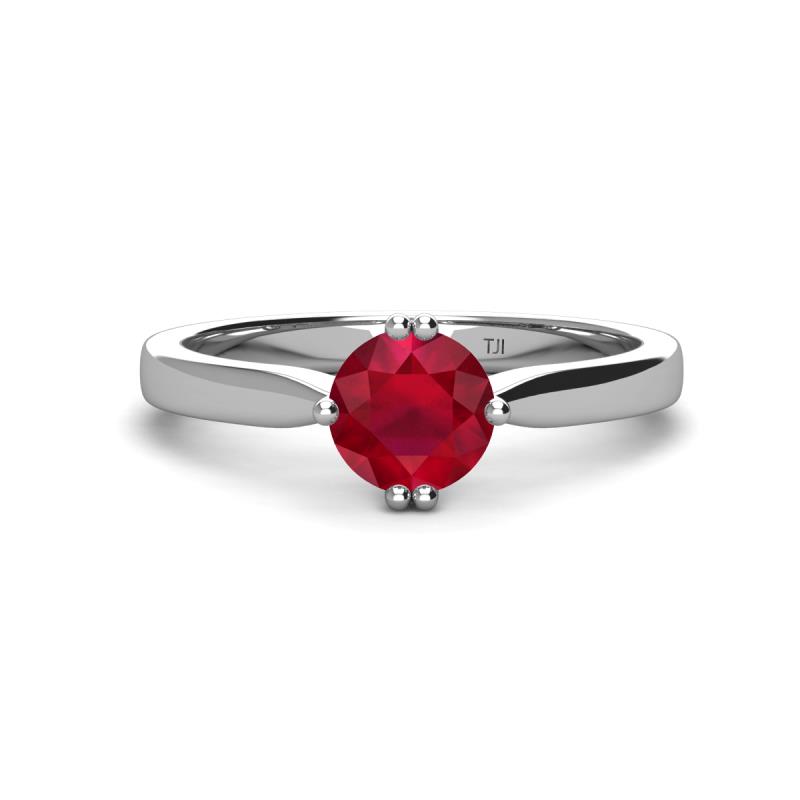 Isla 6.00 mm Round Ruby Solitaire Engagement Ring  