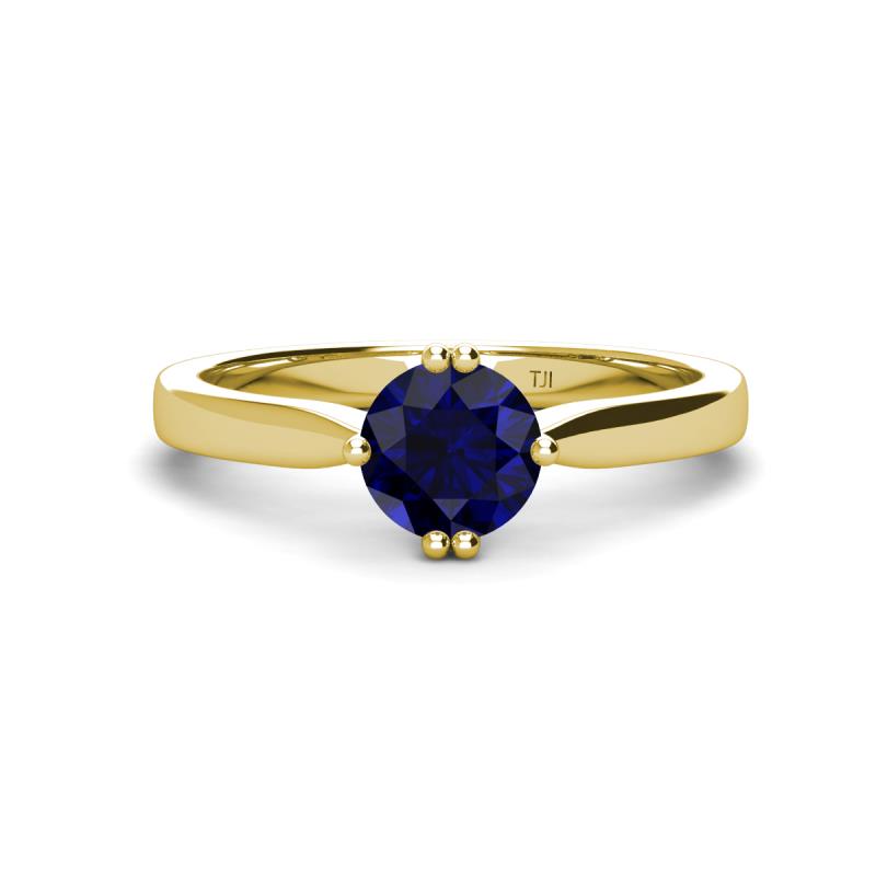 Isla 6.00 mm Round Blue Sapphire Solitaire Engagement Ring  