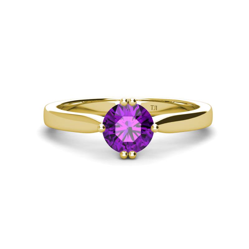 Isla 6.50 mm Round Amethyst Solitaire Engagement Ring  