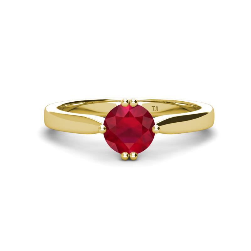 Isla 6.00 mm Round Ruby Solitaire Engagement Ring  