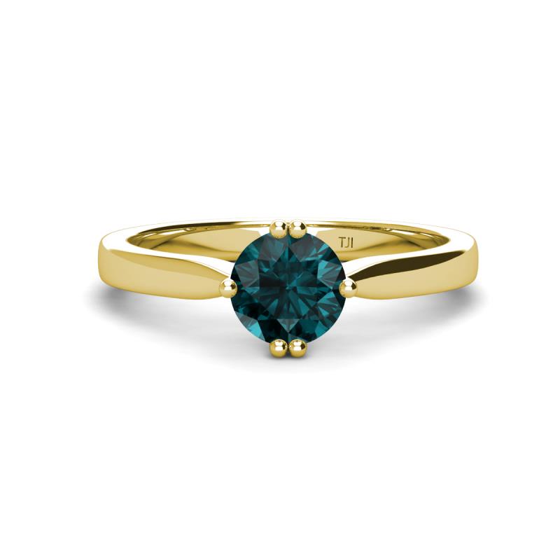 Isla 6.50 mm Round London Blue Topaz Solitaire Engagement Ring  