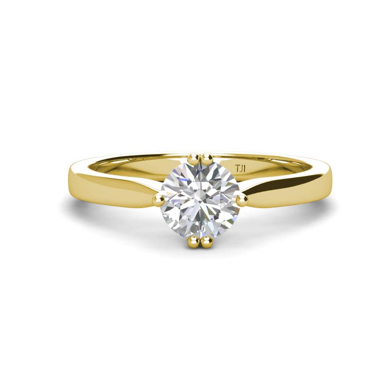 Isla 6.50 mm Round Forever One Moissanite Solitaire Engagement Ring  