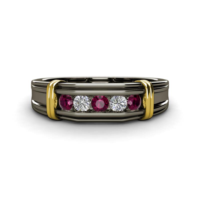 18K White Gold Rhodolite Garnet / Diamond Ring | RG Jewelers
