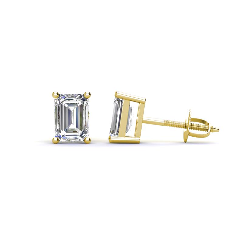 Alina Emerald Cut Lab Grown Diamond (7x5mm) Solitaire Stud Earrings 